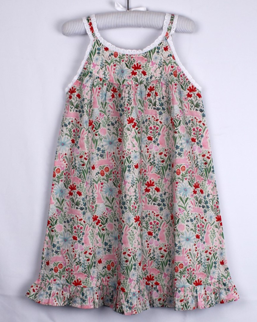 Alice & Lily girls printed cotton nightie w rabbits   STYLE: AL/ND-388RAB very low stock image 0